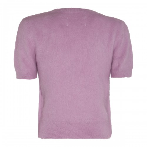 LILAC WOOL BLEND T-SHIRT