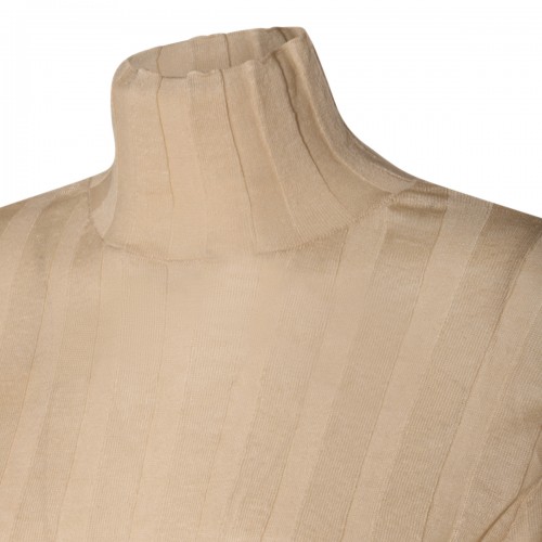 ANTIQUE CREAM LINEN AND SILK BLEND SWEATER