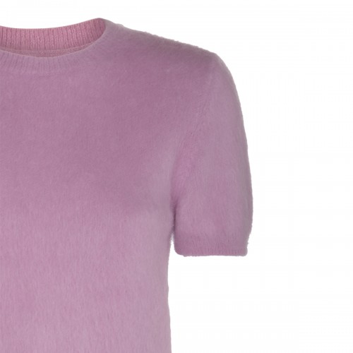 LILAC WOOL BLEND T-SHIRT