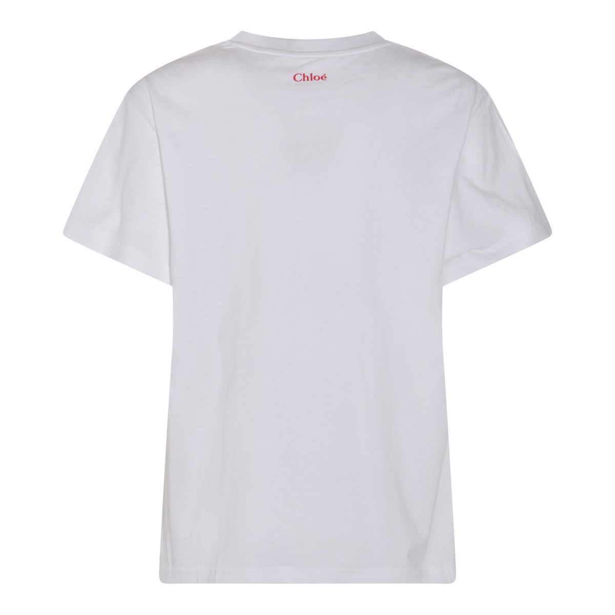 WHITE COTTON PRINTED T-SHIRT WHITE COTTON PRINTED T-SHIRT