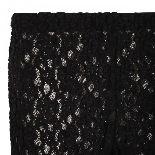 BLACK SILK LACE PANTS