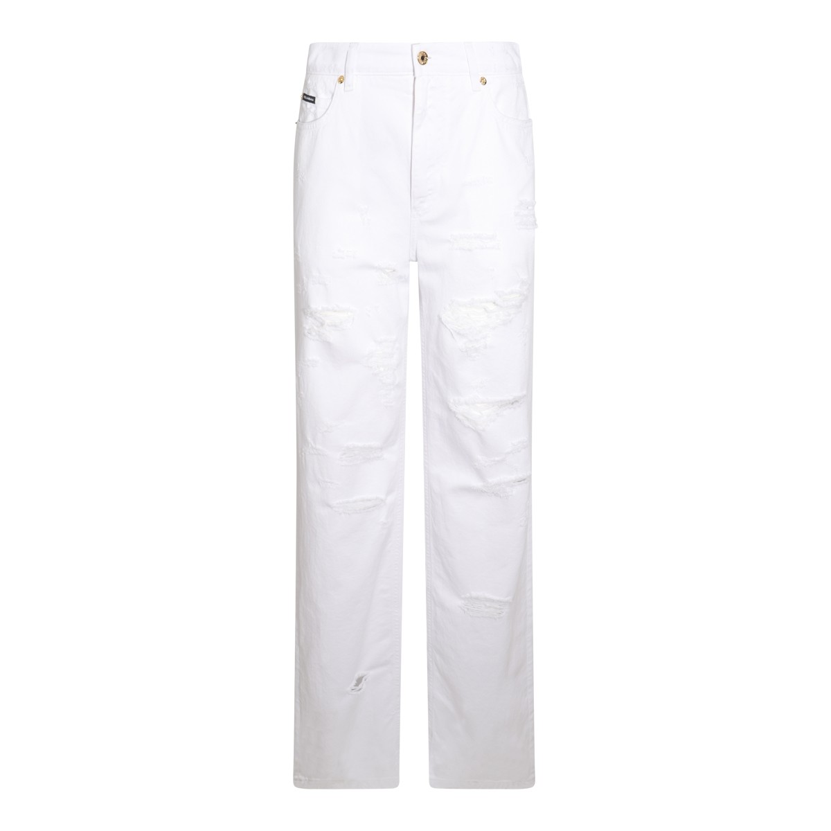 WHITE DENIM BOYFRIEND JEANS