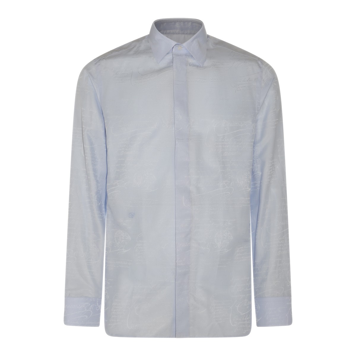 SKY BLUE SILK SHIRT