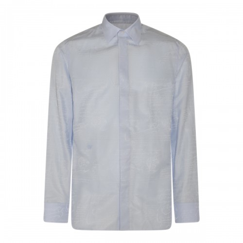 SKY BLUE SILK SHIRT