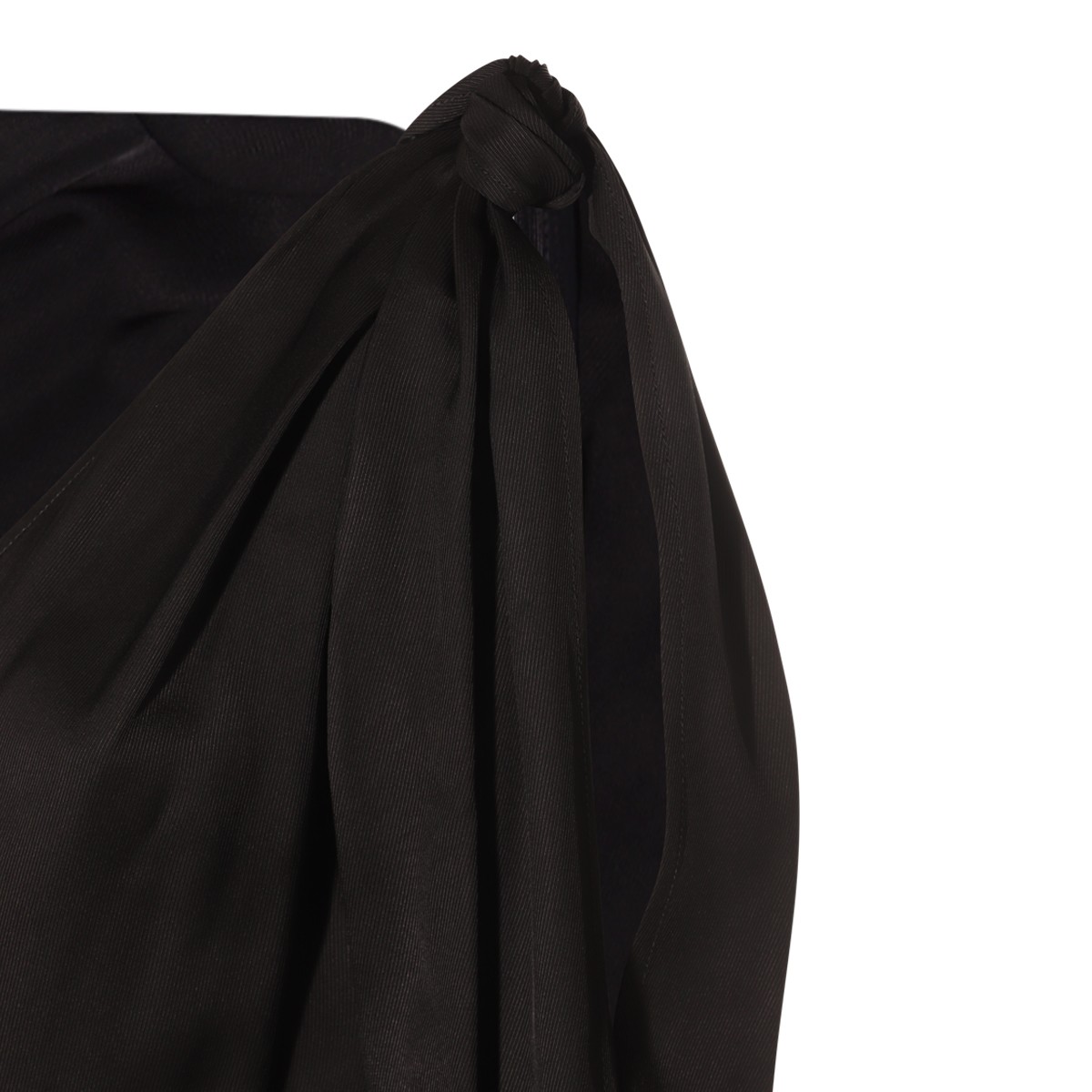BLACK VISCOSE MIDI DRESS  BLACK VISCOSE MIDI DRESS