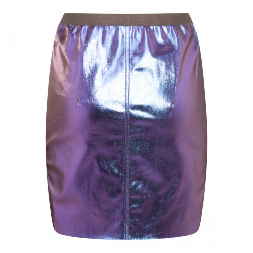 PURPLE AND BLUE COTTON BLEND DIANA SKIRT