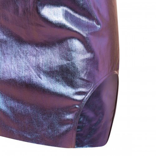 PURPLE AND BLUE COTTON BLEND DIANA SKIRT