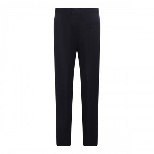 NAVY WOOL TAILORED PANTS 2
