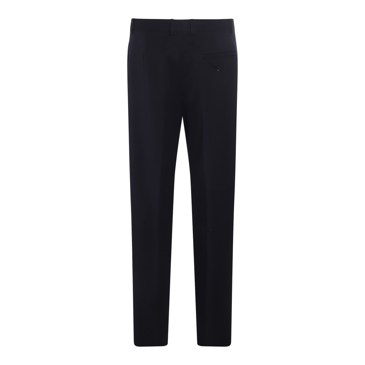 NAVY WOOL TAILORED PANTS