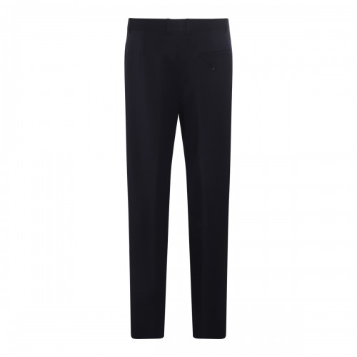 NAVY WOOL TAILORED PANTS