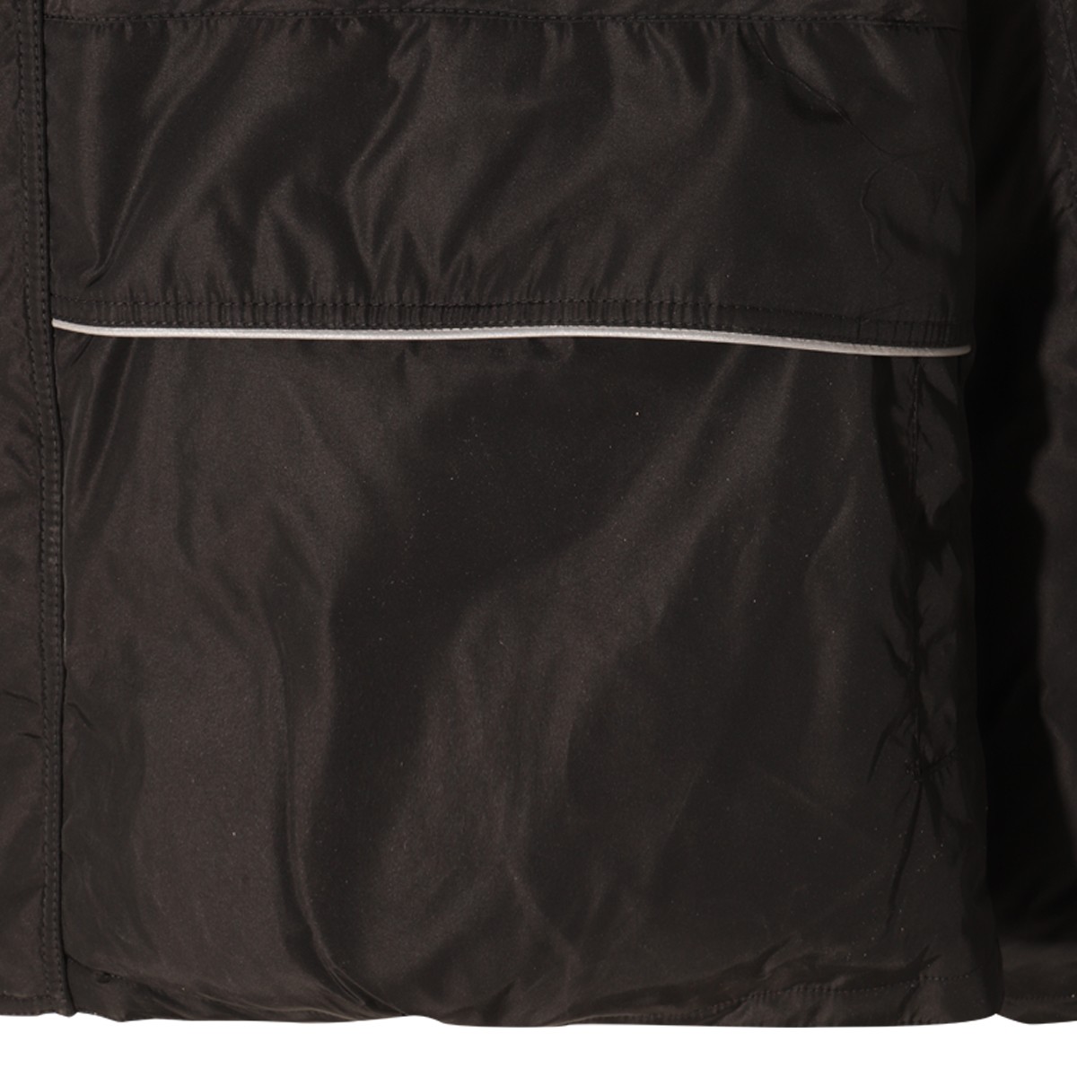 BLACK NYLON WRAP PARKA DOWN JACKET  BLACK NYLON WRAP PARKA DOWN JACKET