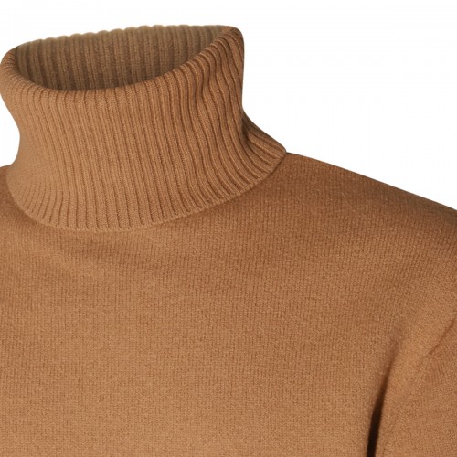 LIGHT BROWN WOOL JUMPER