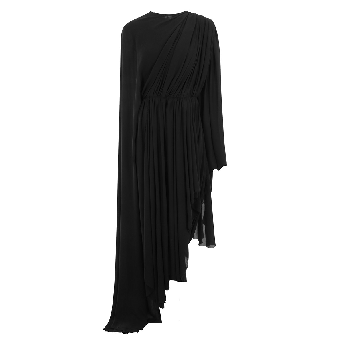 BLACK ALL IN ASYMMETRIC DRESS