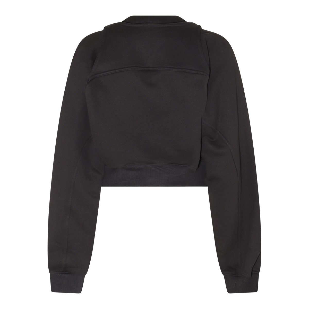 BLACK AND WHITE COTTON SWEATSHIRT BLACK AND WHITE COTTON SWEATSHIRT