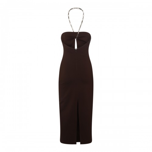 DARK BROWN GIONA MIDI DRESS 