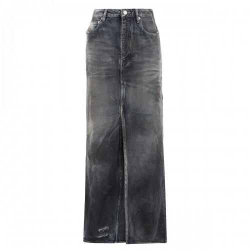 DIRTY PALE BLUE DENIM LONG...
