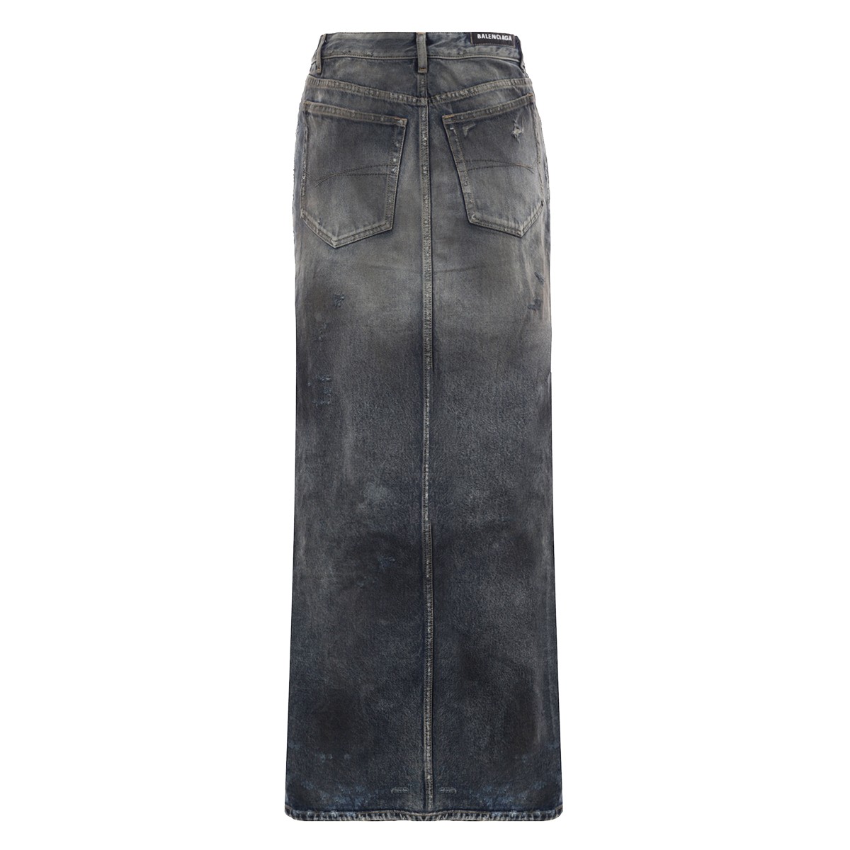 DIRTY PALE BLUE DENIM LONG SKIRT DIRTY PALE BLUE DENIM LONG SKIRT
