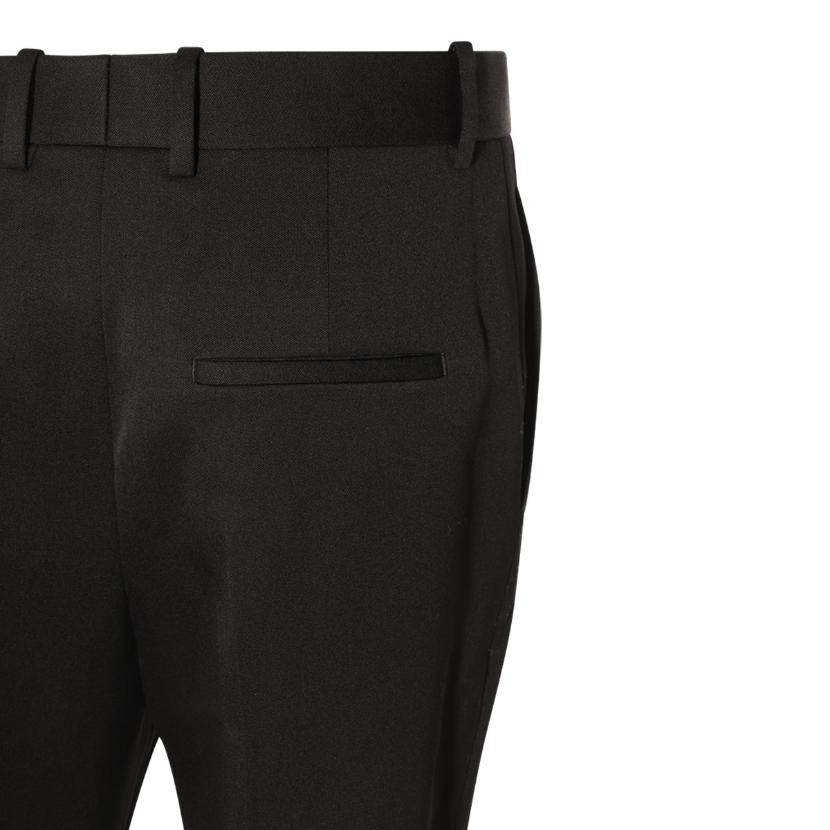 BLACK WOOL SART GRAIN DE POUDRE PANTS BLACK WOOL SART GRAIN DE POUDRE PANTS