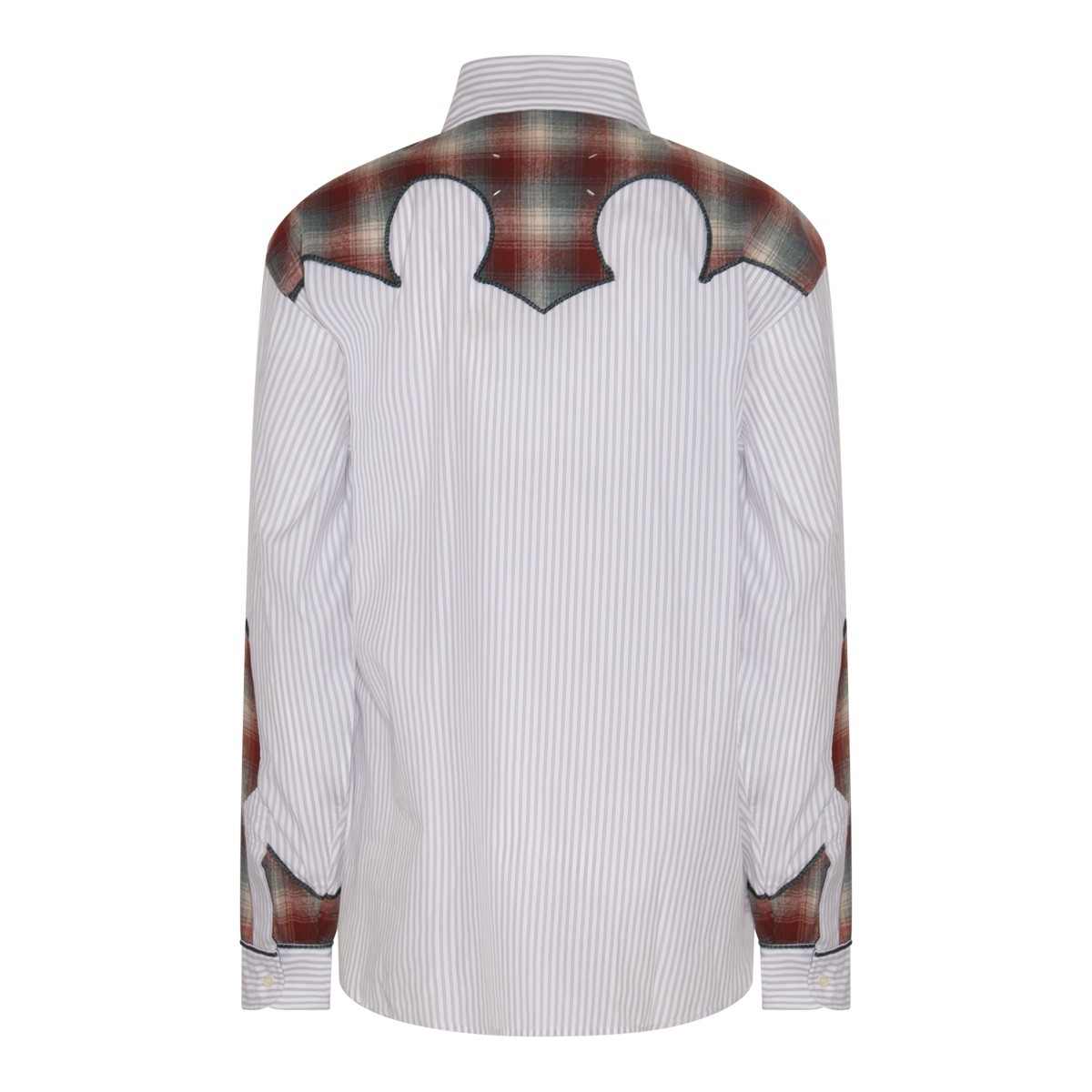 GREY AND BROWN COTTON SHIRT GREY AND BROWN COTTON SHIRT