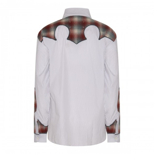 GREY AND BROWN COTTON SHIRT