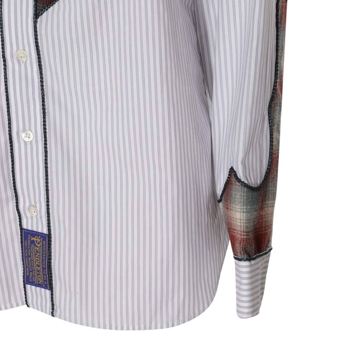 GREY AND BROWN COTTON SHIRT GREY AND BROWN COTTON SHIRT