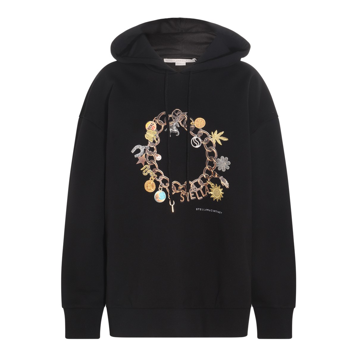 BLACK COTTON SWEATSHIRT