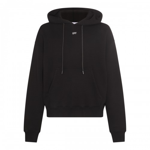 BLACK COTTON LOGO SWEATSHIRT