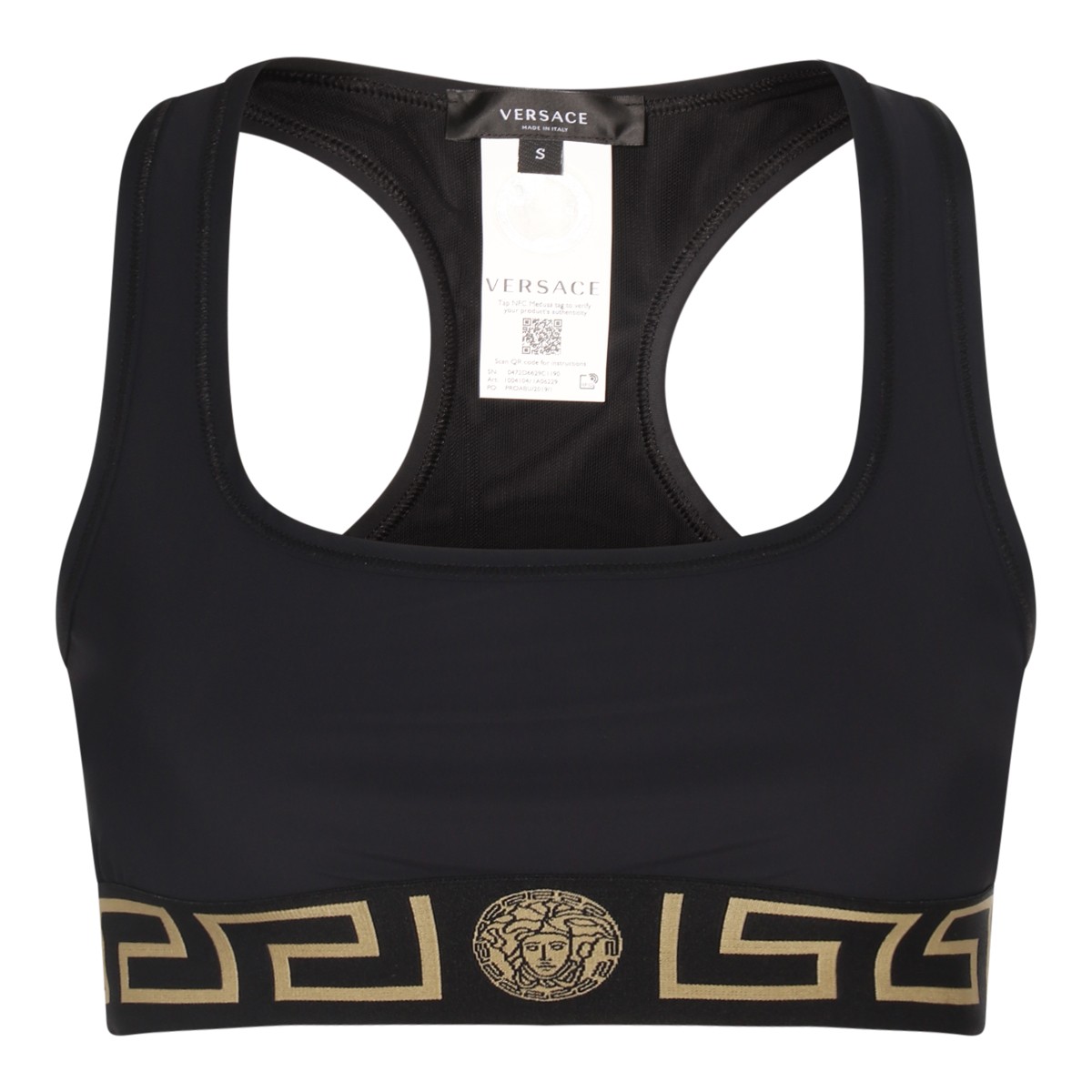 BLACK TECH STRETCH MEDUSA TOP