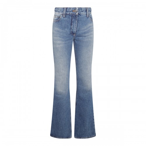 BLUE DENIM FLARED 5 POCKETS JEANS 