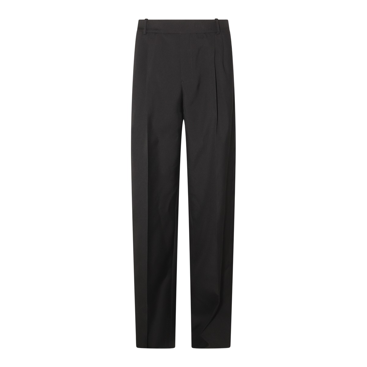 BLACK WOOL PANTS 