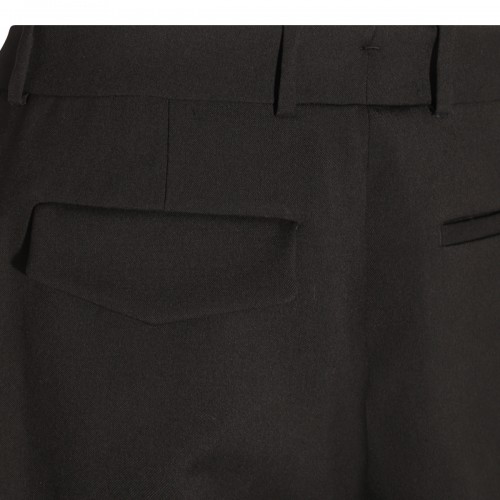 BLACK WOOL PANTS 