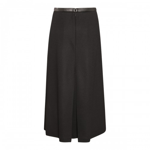 BLACK WOOL BLEND SKIRT