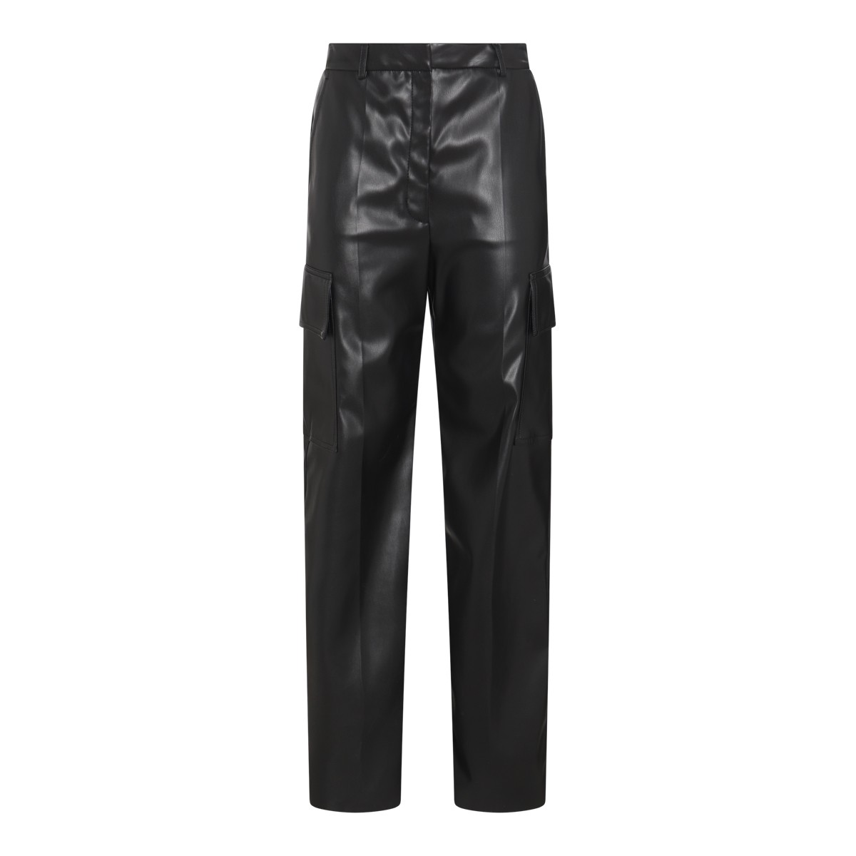 BLACK FAUX LEATHER PANTS