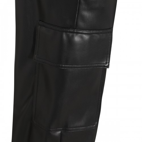 BLACK FAUX LEATHER PANTS