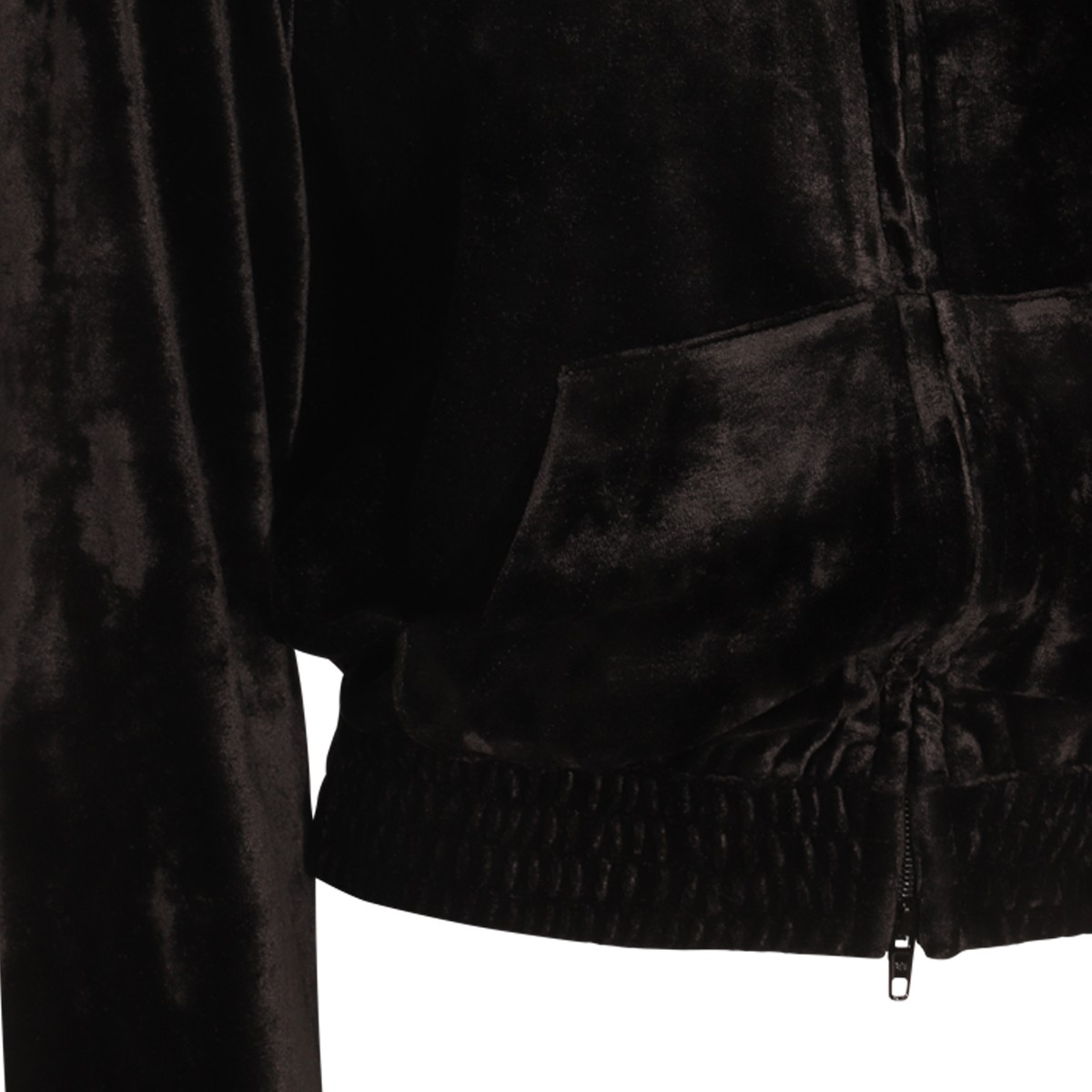 BLACK VISCOSE VELVET LOGO SWEATSHIRT BLACK VISCOSE VELVET LOGO SWEATSHIRT