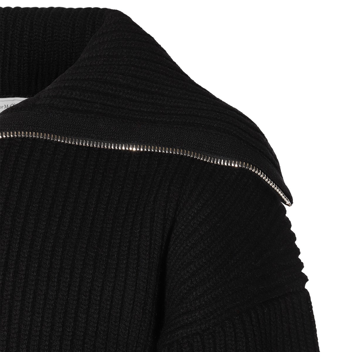 BLACK WOOL AND CASHMERE BLEND SWEATER  BLACK WOOL AND CASHMERE BLEND SWEATER