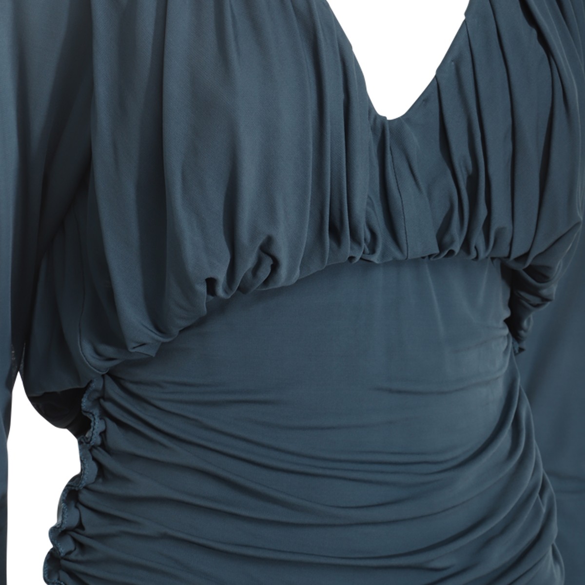 BLUE DRAPED MINI DRESS BLUE DRAPED MINI DRESS