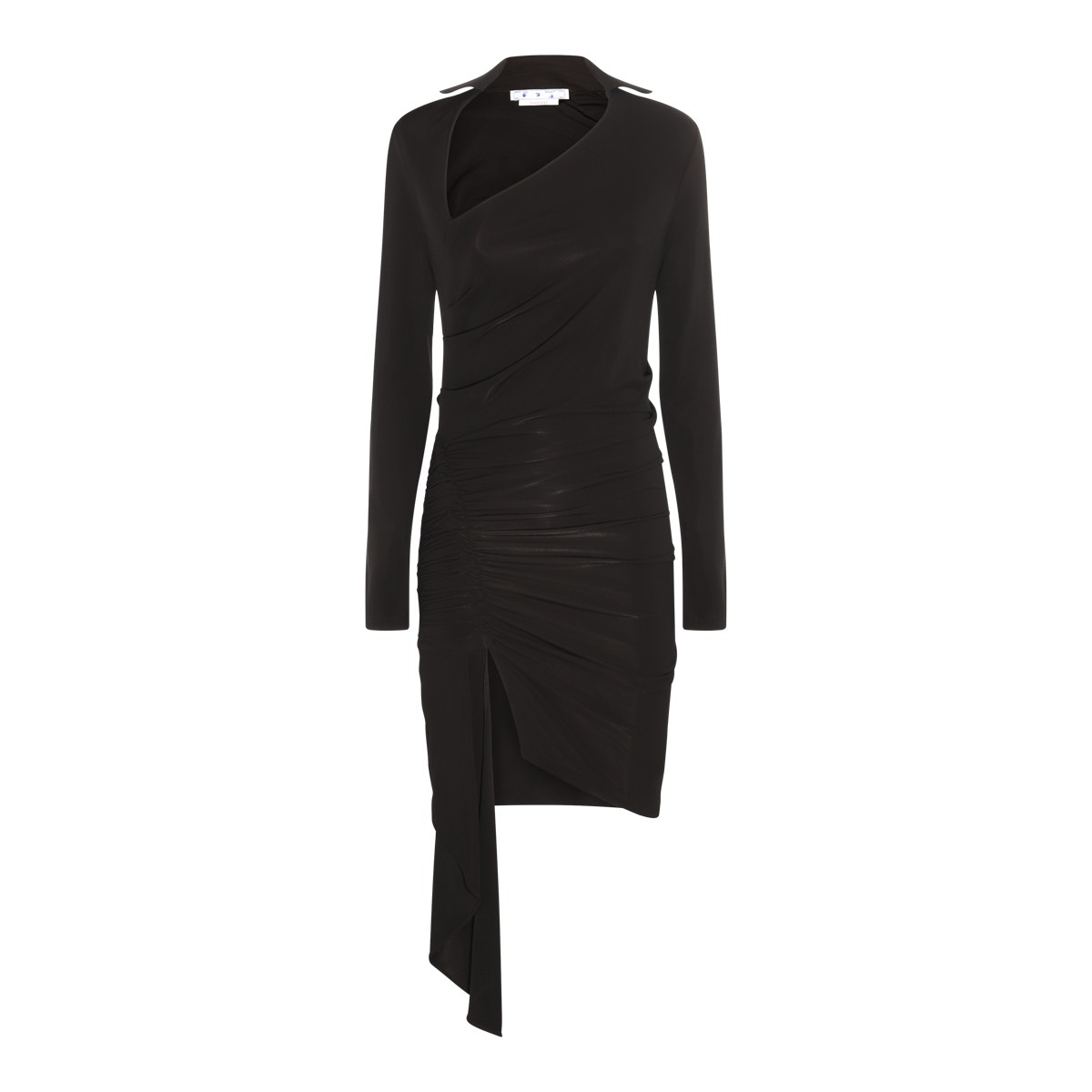 BLACK VISCOSE BLEND DRESS