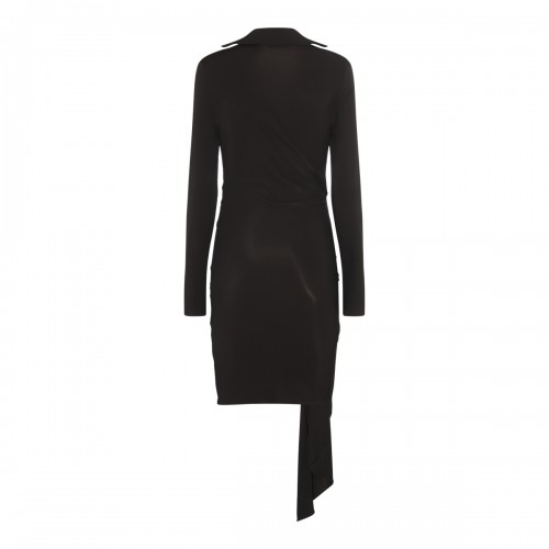 BLACK VISCOSE BLEND DRESS 2
