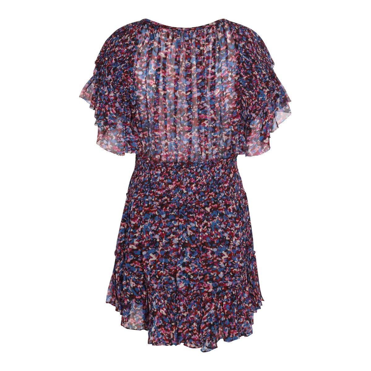 PINK AND BLUE VISCOSE MINI DRESS 