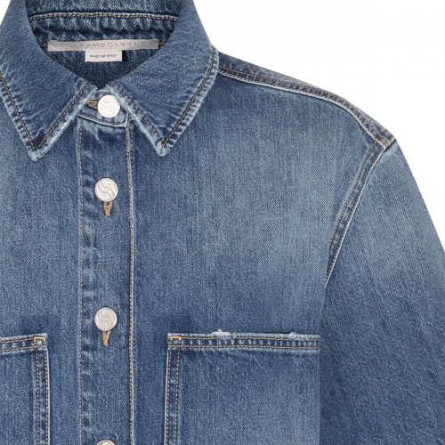 BLUE COTTON DENIM SHIRT