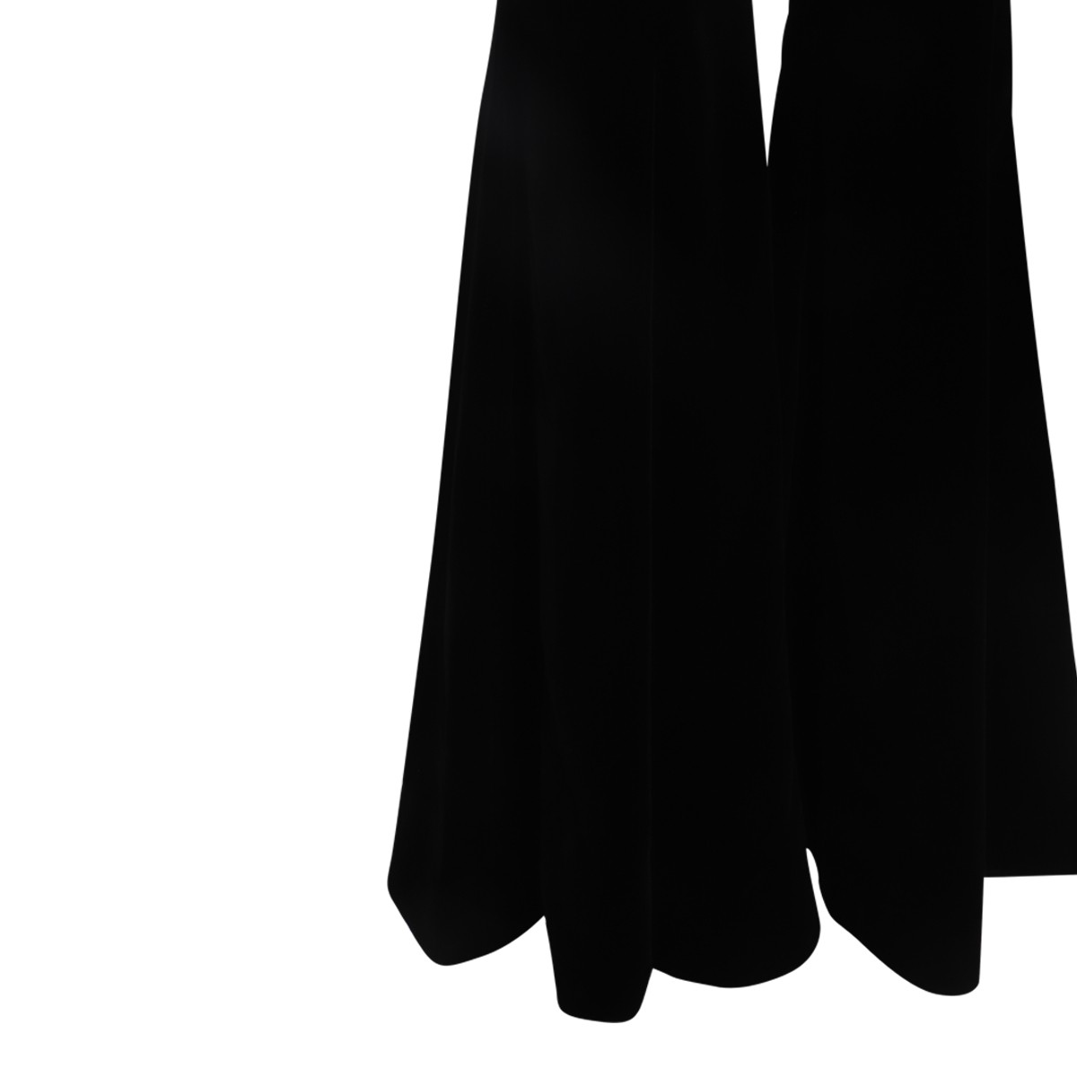 BLACK SILK-VISCOSE BLEND TROUSERS BLACK SILK-VISCOSE BLEND TROUSERS
