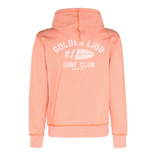 ORANGE COTTON BLEND SWEATSHIRT