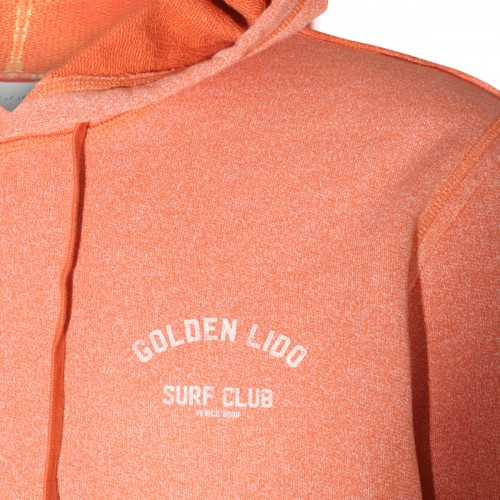 ORANGE COTTON BLEND SWEATSHIRT