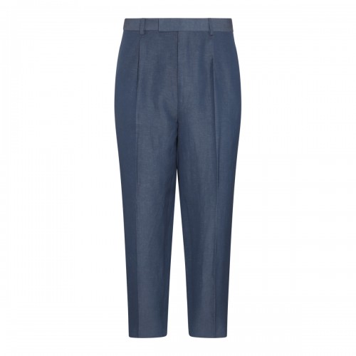 BLUE WOOL PANTS