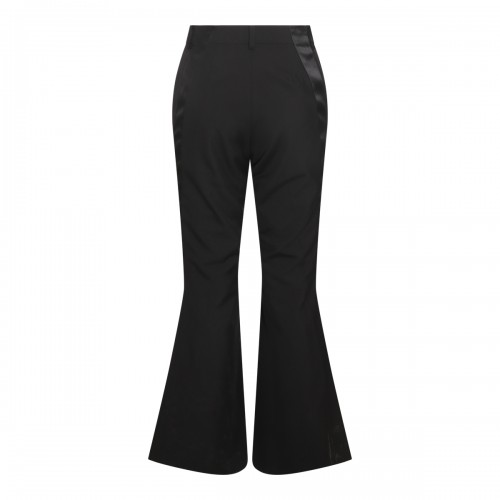 BLACK WOOL BLEND TROUSERS 2