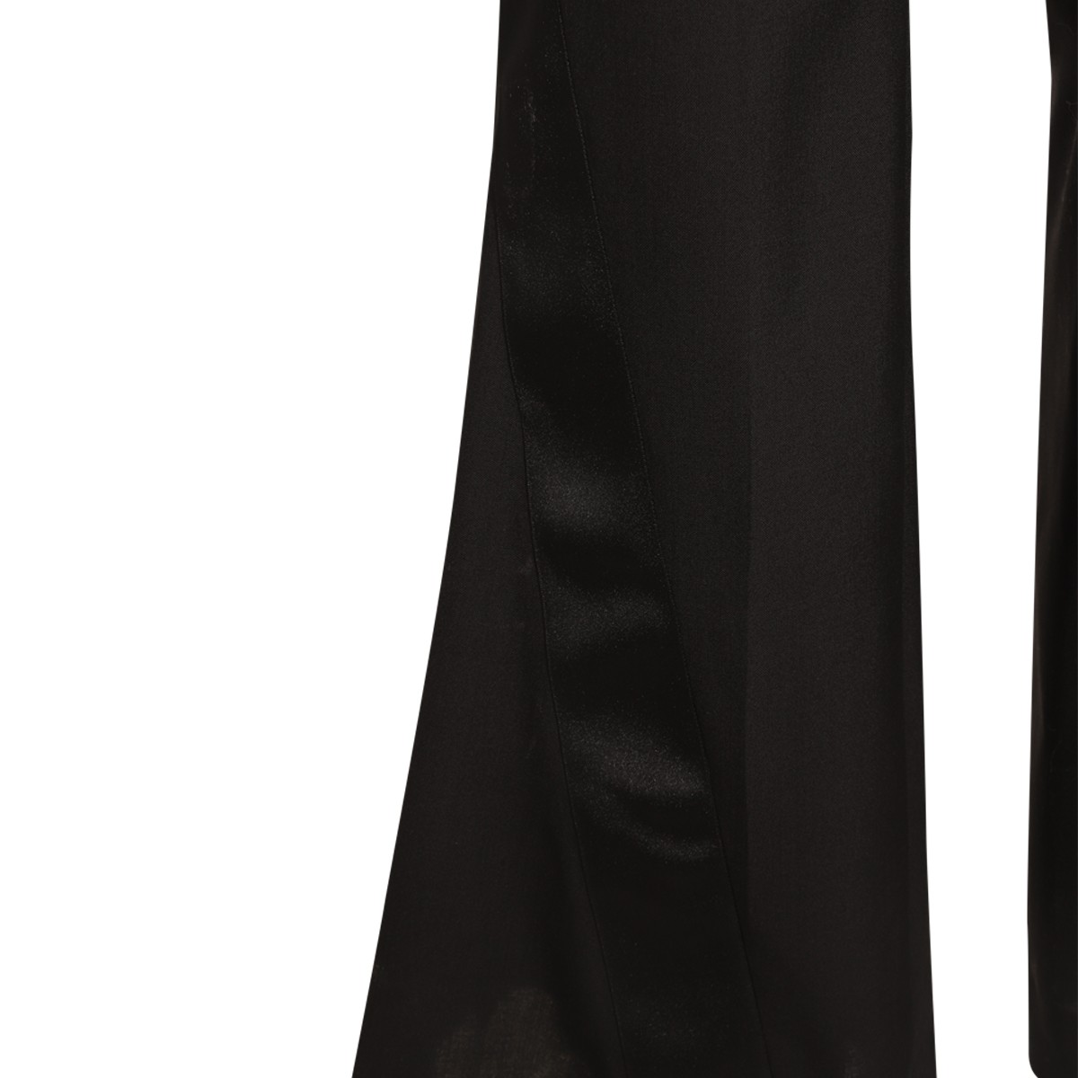 BLACK WOOL BLEND TROUSERS