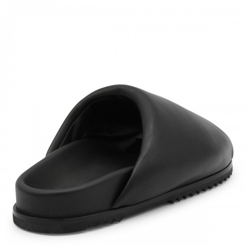 BLACK LEATHER FLATS 