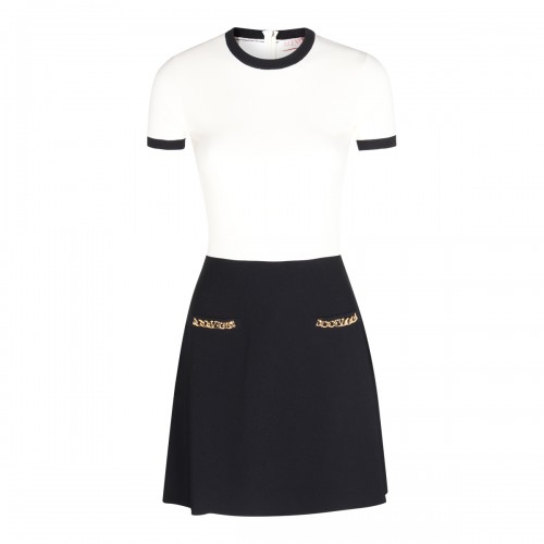 IVORY AND BLACK VISCOSE...