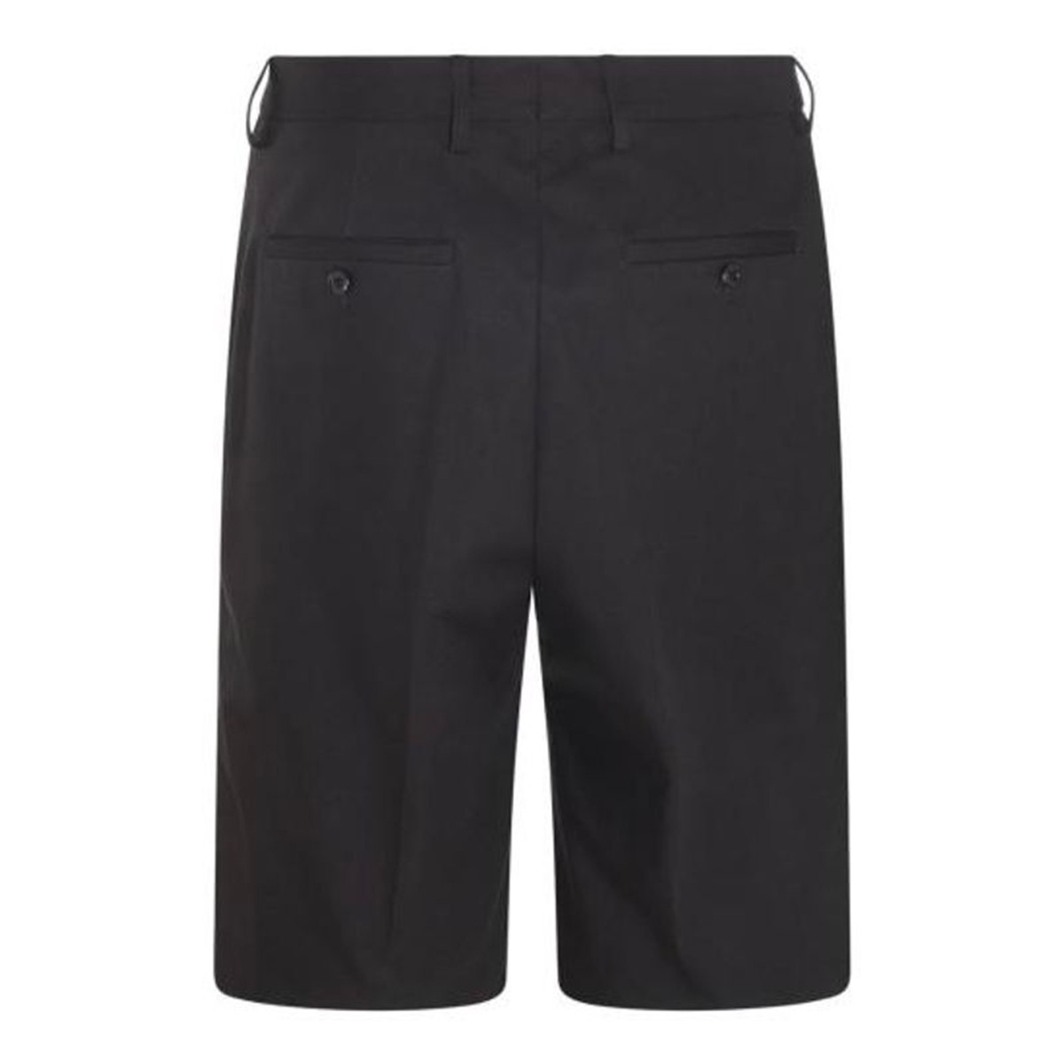 BLACK COTTON BERMUDA SHORTS BLACK COTTON BERMUDA SHORTS